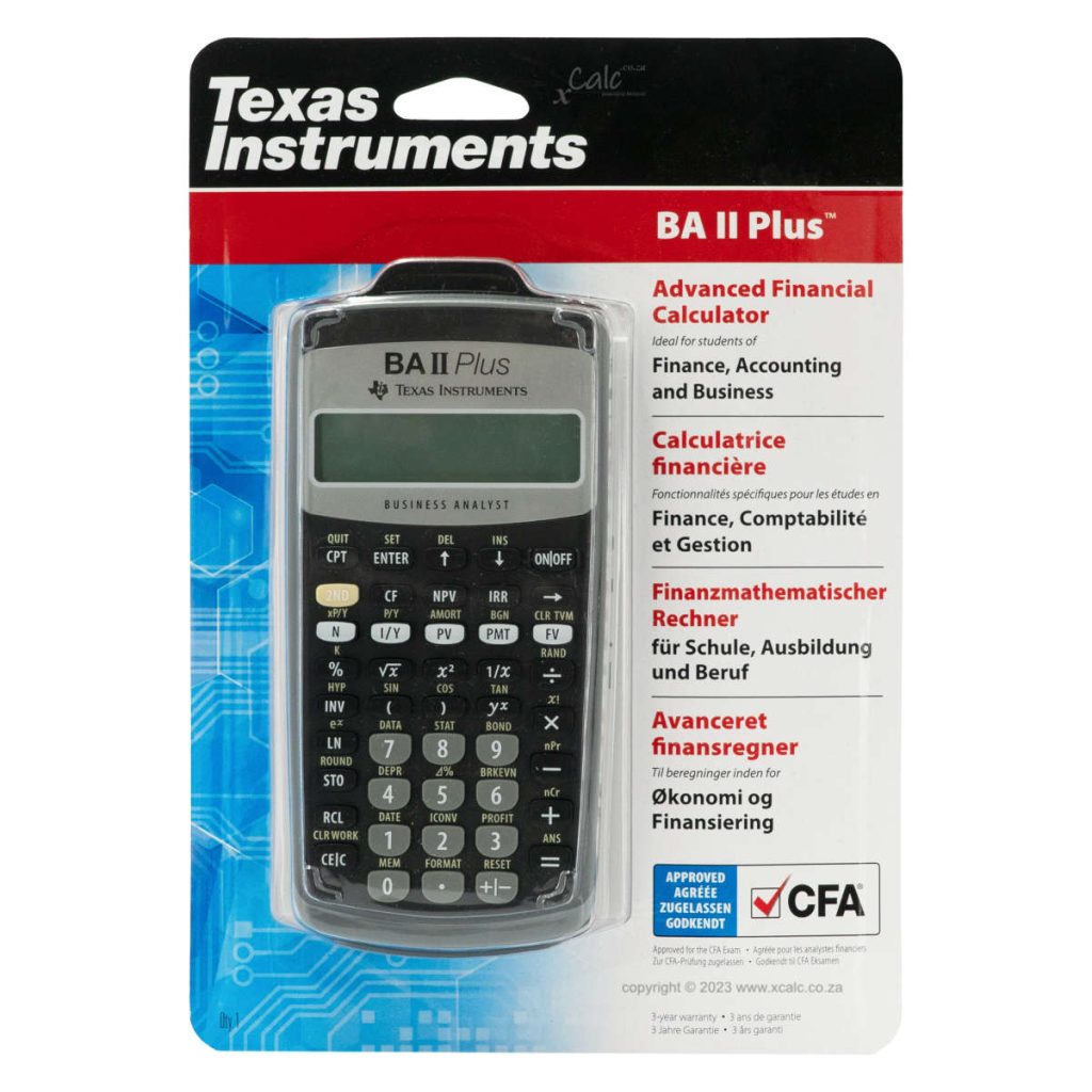 Calcolatrice Finanziaria Texas Instruments BA II+ PRO - Per Professionisti Con Custodia